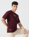 Lost reality Maroon half sleeve tee