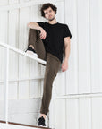 Mens Lycra fit Brown track pants - Address