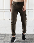 Mens Lycra fit Brown track pants - Address