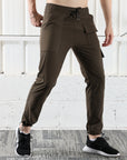 Mens Lycra fit Brown track pants - Address