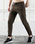 Mens Lycra fit Brown track pants - Address