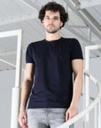 Address Navy blue tee