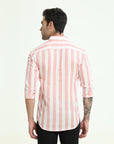 Peachy Stripes Slim Fit Shirt