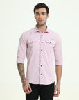 Baby Blush Double Pocket Slim Fit Shirt