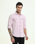 Baby Blush Double Pocket Slim Fit Shirt