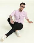 Baby Blush Double Pocket Slim Fit Shirt