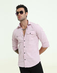 Baby Blush Double Pocket Slim Fit Shirt