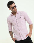 Baby Blush Double Pocket Slim Fit Shirt