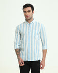 BABY BLUE STRIPES SLIM FIT SHIRT