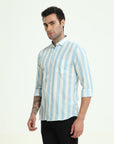 BABY BLUE STRIPES SLIM FIT SHIRT