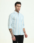 BABY BLUE STRIPES SLIM FIT SHIRT