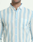 BABY BLUE STRIPES SLIM FIT SHIRT