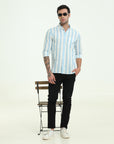 BABY BLUE STRIPES SLIM FIT SHIRT