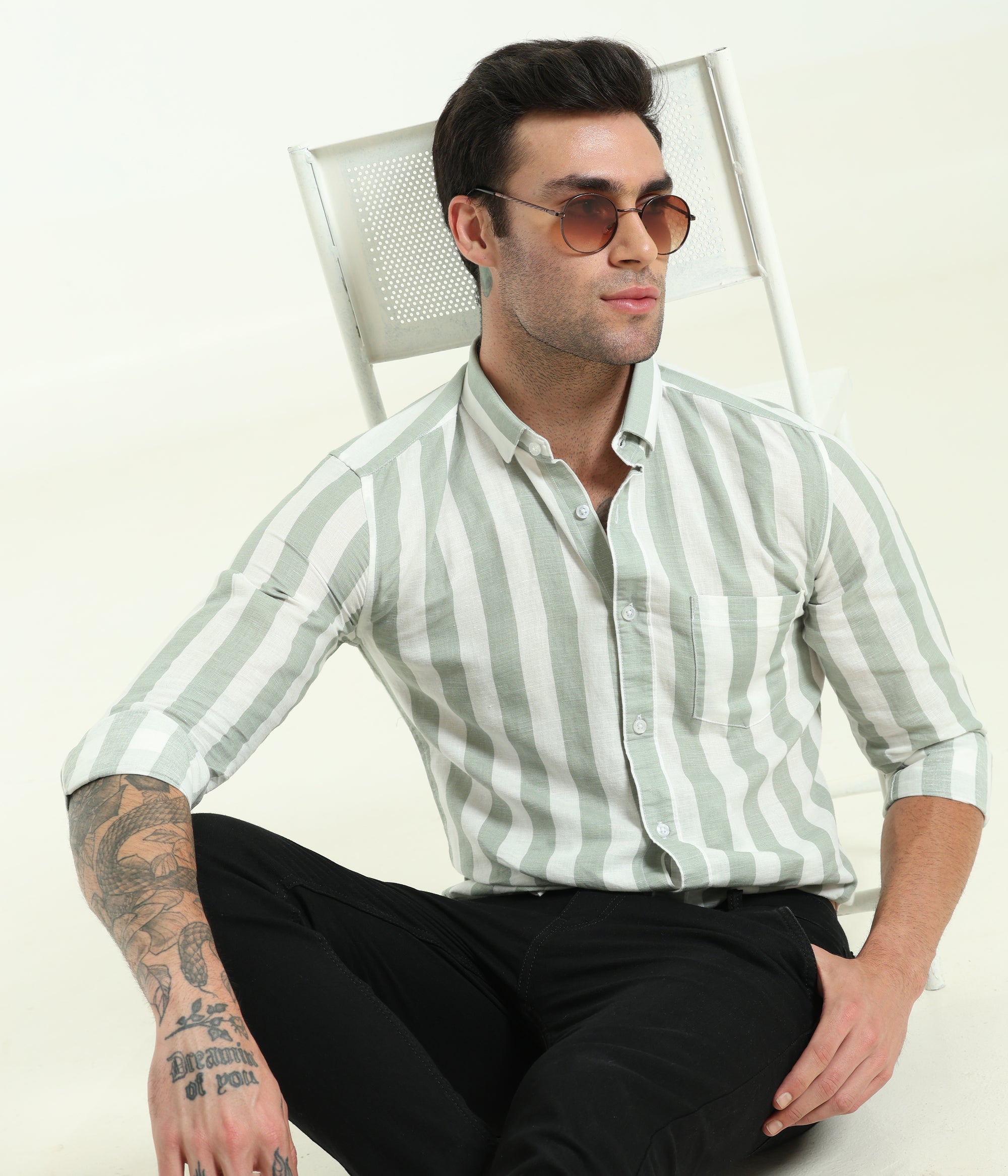 SAGE GREEN SLIM FIT SHIRT