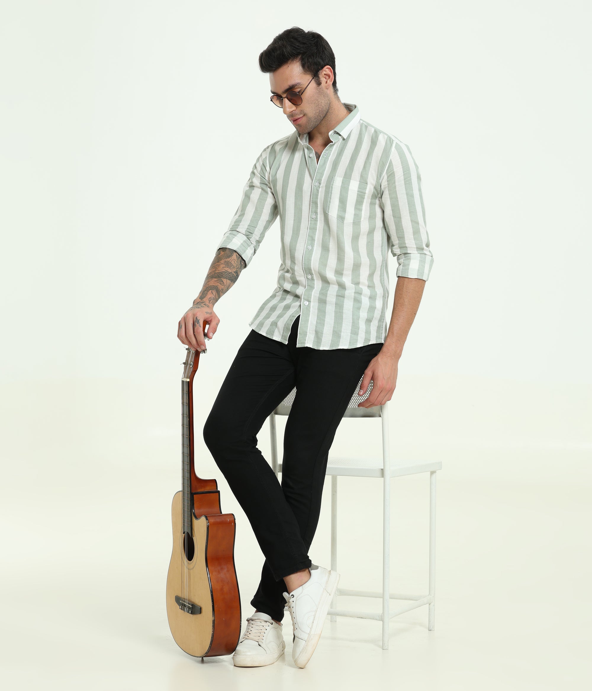 SAGE GREEN SLIM FIT SHIRT