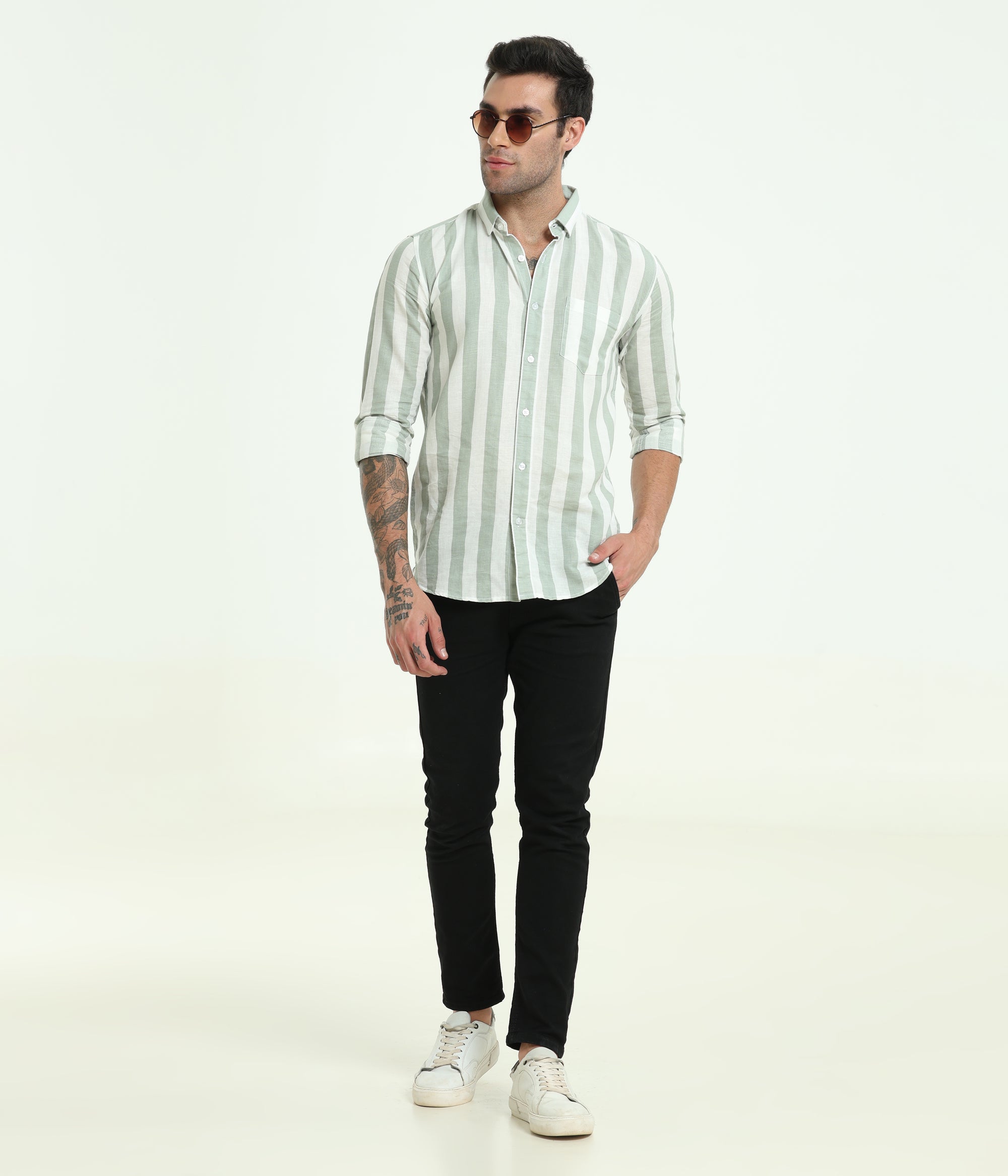 SAGE GREEN SLIM FIT SHIRT