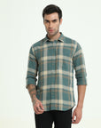 DARK CYAN SLIM FIT SHIRT