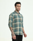 DARK CYAN SLIM FIT SHIRT