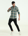 DARK CYAN SLIM FIT SHIRT