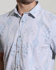 Grey owl Half sleeve printed shirts