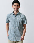 Mens Seamist green half sleeve shirts - Address