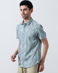 Mens Seamist green half sleeve shirts - Address