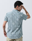 Mens Seamist green half sleeve shirts - Address