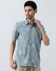 Mens Seamist green half sleeve shirts - Address