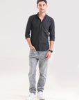 Jet Black Slim Fit Elegance