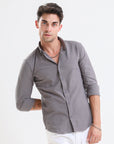 Shadow Charcoal Slim Fit Full Sleeve