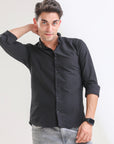 Jet Black Slim Fit Elegance