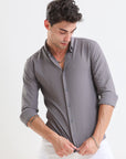 Shadow Charcoal Slim Fit Full Sleeve