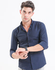 Midnight Navy Slim Fit Full Sleeve