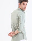 Laurel Green Elegance Slim Fit Full Sleeve