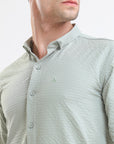 Laurel Green Elegance Slim Fit Full Sleeve