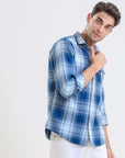 Classic Indigo Blue Elegance Shirt