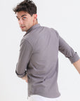 Shadow Charcoal Slim Fit Full Sleeve