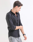 Jet Black Slim Fit Elegance