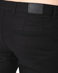 Comfort Fit Black Cotton Pants