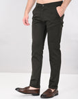 Comfort Fit Olive Cotton Pants