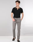 Comfort Fit Dark Grey Cotton Pants