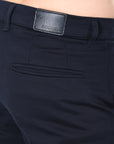 Comfort Fit Navy Blue Cotton Pants