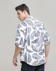 Oversized Printed Shirt in Imported Fabric