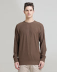 Brown Regular Fit Sweatshirt: Cozy, Casual Comfort for Chilly Days