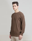 Brown Regular Fit Sweatshirt: Cozy, Casual Comfort for Chilly Days