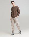 Brown Regular Fit Sweatshirt: Cozy, Casual Comfort for Chilly Days