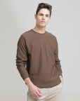 Brown Regular Fit Sweatshirt: Cozy, Casual Comfort for Chilly Days