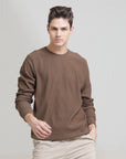 Brown Regular Fit Sweatshirt: Cozy, Casual Comfort for Chilly Days