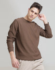 Brown Regular Fit Sweatshirt: Cozy, Casual Comfort for Chilly Days