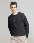 Dark Grey Regular Fit Sweatshirt: Cozy Comfort for Casual Days